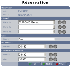 Fiche Rservation